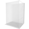 Mexen Kioto paroi de douche autoportante 140 x 200 cm, rayures 8 mm, Blanc - 800-140-002-20-09