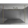 Mexen Kioto paroi de douche autoportante 140 x 200 cm, rayures 8 mm, or - 800-140-002-50-09