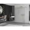 Mexen Kioto paroi de douche autoportante 140 x 200 cm, rayures 8 mm, or - 800-140-002-50-09