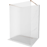 Mexen Kioto paroi de douche autoportante 100 x 200 cm, stries 8 mm, or rose - 800-100-002-60-09