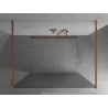Mexen Kioto paroi de douche autoportante 100 x 200 cm, stries 8 mm, or rose - 800-100-002-60-09