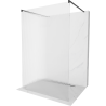 Mexen Kioto cloison de douche autoportante 110 x 200 cm, rayures 8 mm, noir - 800-110-002-70-09