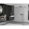 Mexen Kioto paroi de douche autoportante 130 x 200 cm, stries 8 mm, noir - 800-130-002-70-09