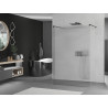 Mexen Kioto paroi de douche autoportante 140 x 200 cm, rayures 8 mm, noire - 800-140-002-70-09