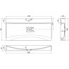 Mexen Poli lavabo de comptoir en conglomérat 100 x 48 cm, Blanc - 23021001
