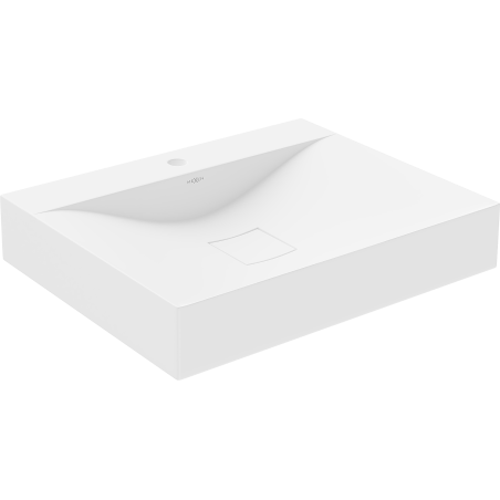 Mexen Poli lavabo à poser en conglomérat 1/O 60 x 48 cm, blanc - 23026001