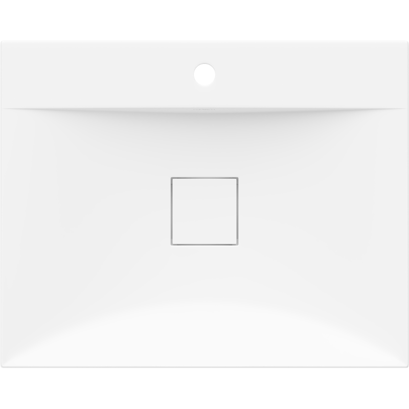 Mexen Poli lavabo à poser en conglomérat 1/O 60 x 48 cm, blanc - 23026001