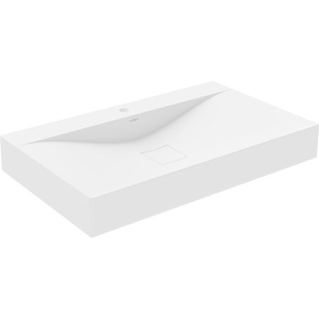 Mexen Poli lavabo à poser en conglomérat 1/O 80 x 48 cm, blanc - 23028001