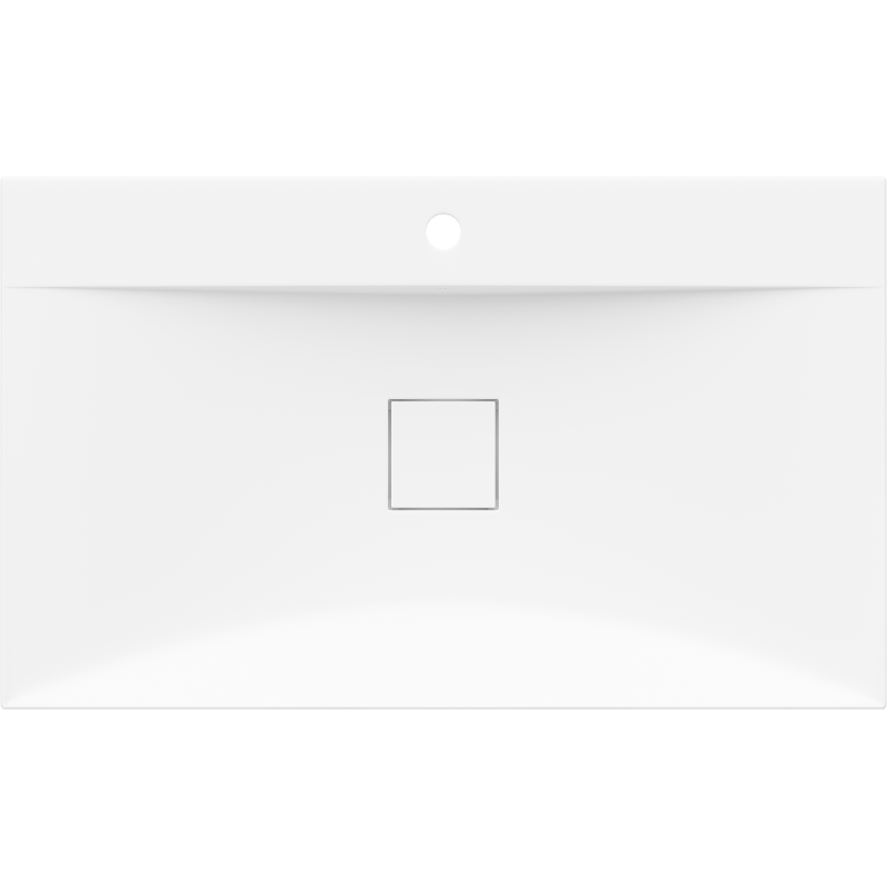 Mexen Poli lavabo à poser en conglomérat 1/O 80 x 48 cm, blanc - 23028001