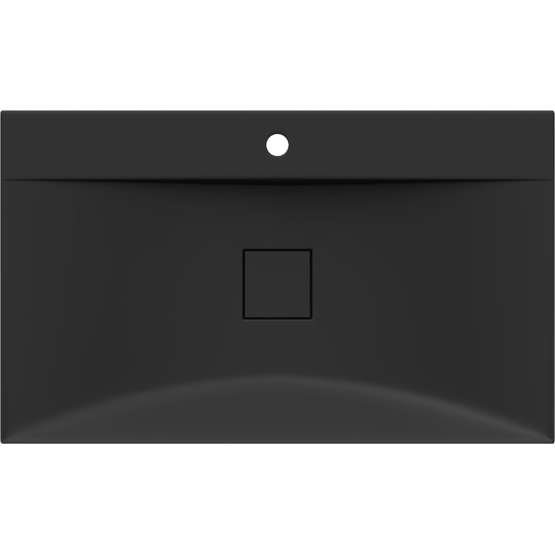 Mexen Poli vasque à poser en conglomérat 1/O 80 x 48 cm, noire - 23028071