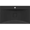 Mexen Poli lavabo de comptoir en conglomérat 1/O 80 x 48 cm, noir - 23028071