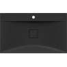 Mexen Poli lavabo de comptoir en conglomérat 1 trou 80 x 48 cm, Noir - 23028071