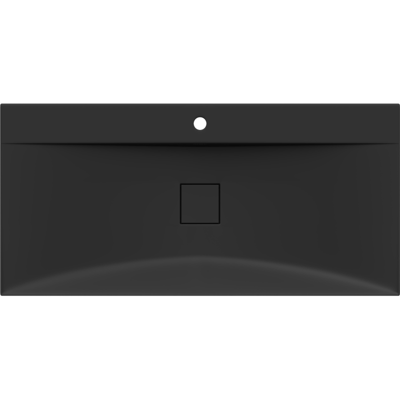 Mexen Poli lavabo à poser en conglomérat 1/O 100 x 48 cm, noir - 23021071