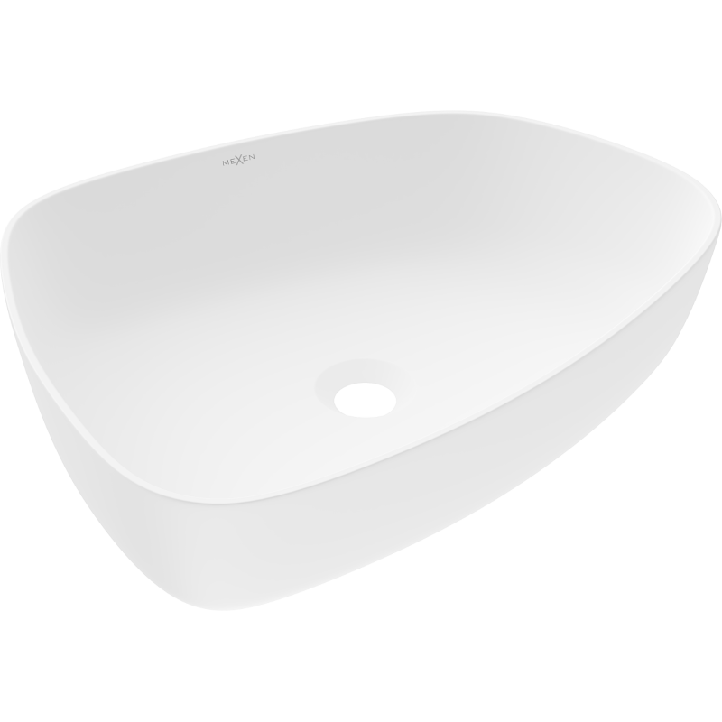 Mexen Ono lavabo à poser en conglomérat 51 x 39 cm, blanc - 23045101