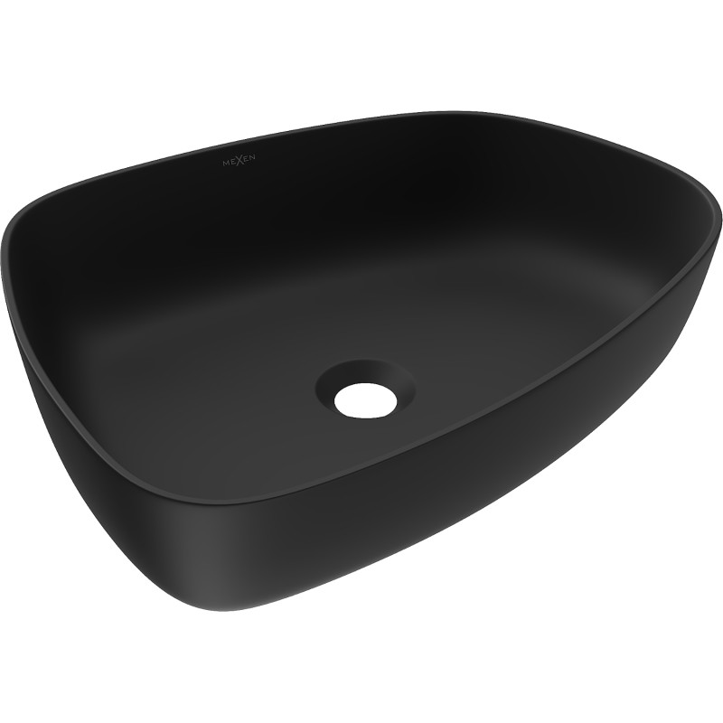 Mexen Ono lavabo à poser en composite 51 x 39 cm, noir - 23045171