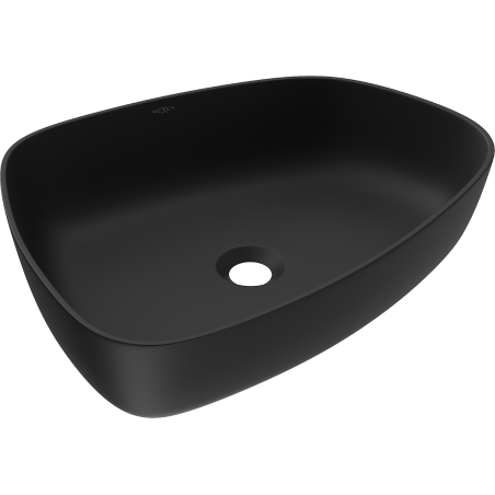 Mexen Ono lavabo de comptoir en conglomérat 51 x 39 cm, Noir - 23045171