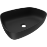 Mexen Ono lavabo de comptoir en conglomérat 51 x 39 cm, Noir - 23045171