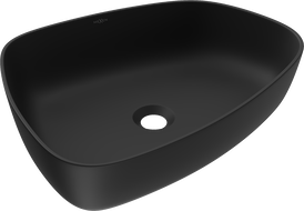 Mexen Ono lavabo de comptoir en conglomérat 51 x 39 cm, Noir - 23045171