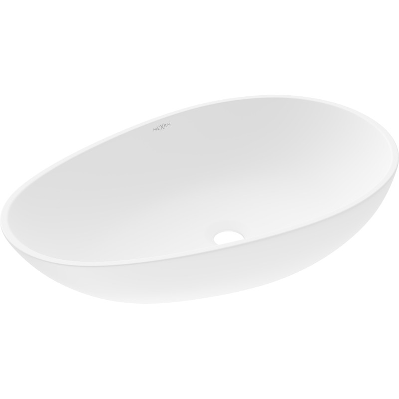Mexen Nora lavabo sur plan en composite 60 x 36 cm, blanc - 23056001