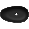 Mexen Nora lavabo de comptoir en conglomérat 60 x 36 cm, Noir - 23056071