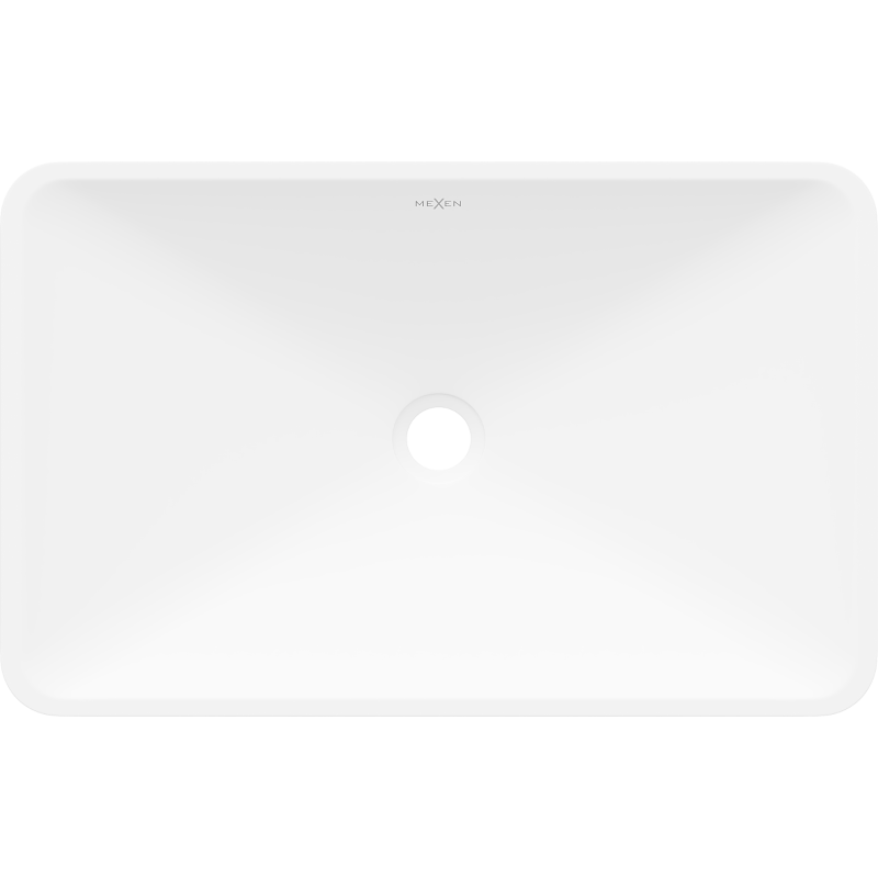 Mexen Esper lavabo à poser en conglomérat 60 x 38 cm, blanc - 23036001