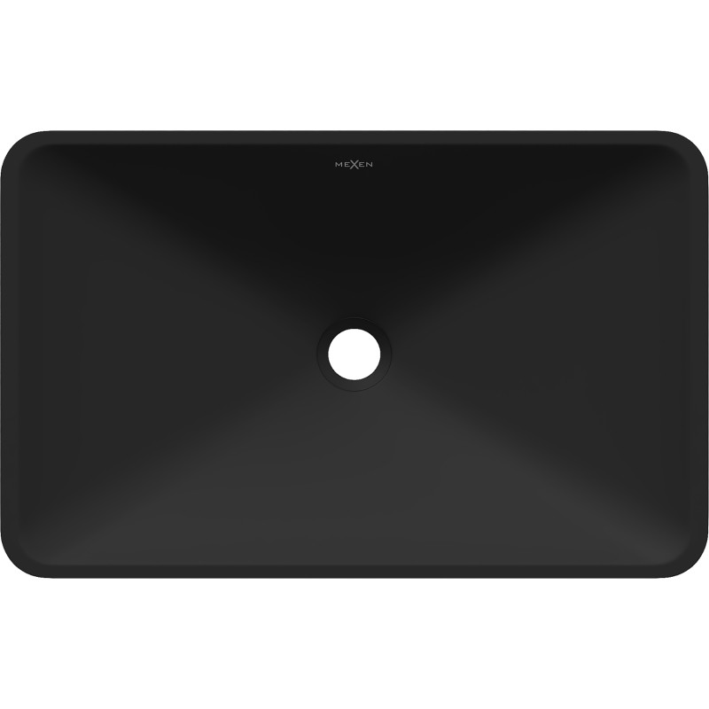 Mexen Esper lavabo de comptoir en composite 60 x 38 cm, noir - 23036071