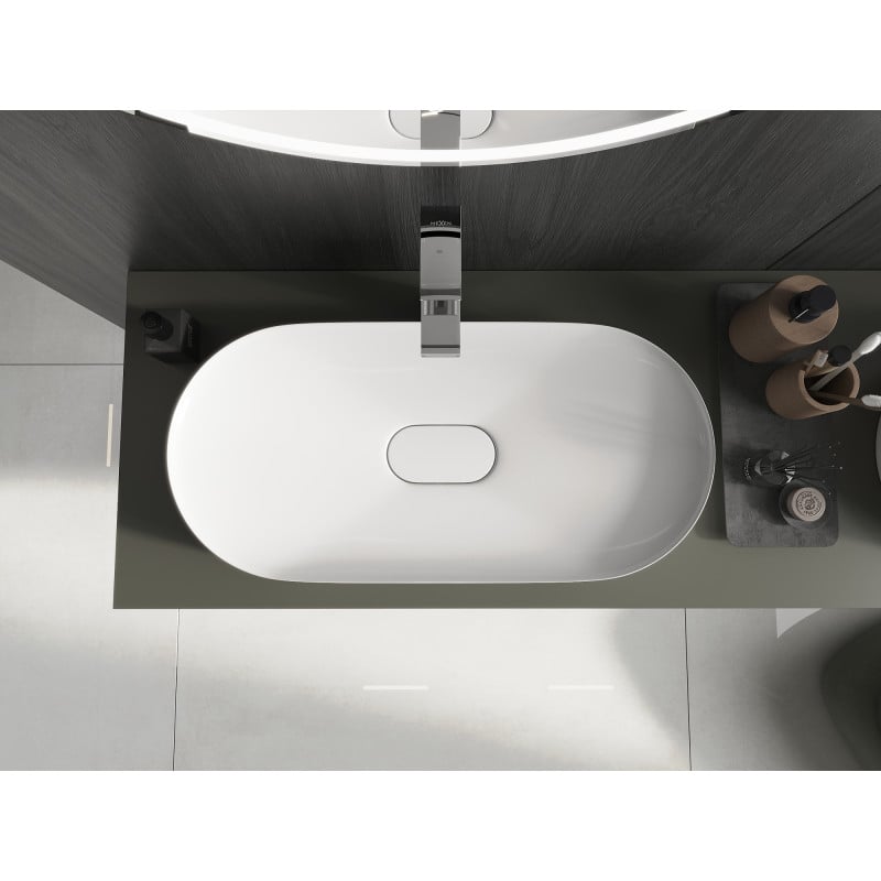 Mexen Sofia lavabo à poser en conglomérat 70 x 35 cm, blanc - 23067001