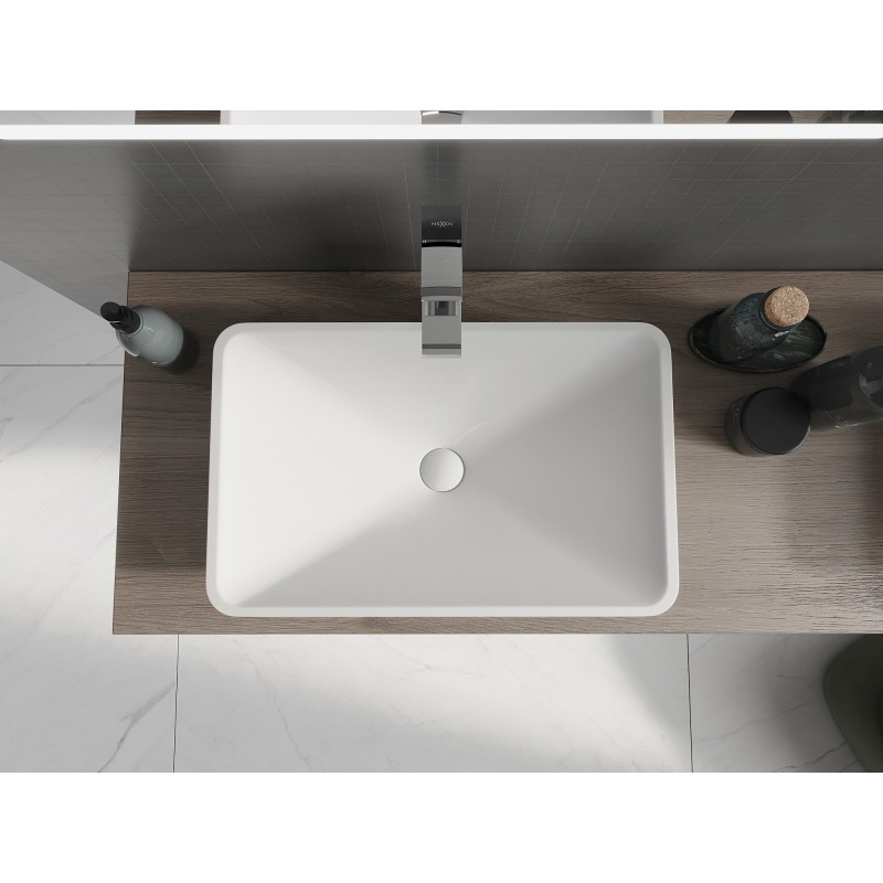 Mexen Esper lavabo sur plan en composite 60 x 38 cm, blanc - 23036001