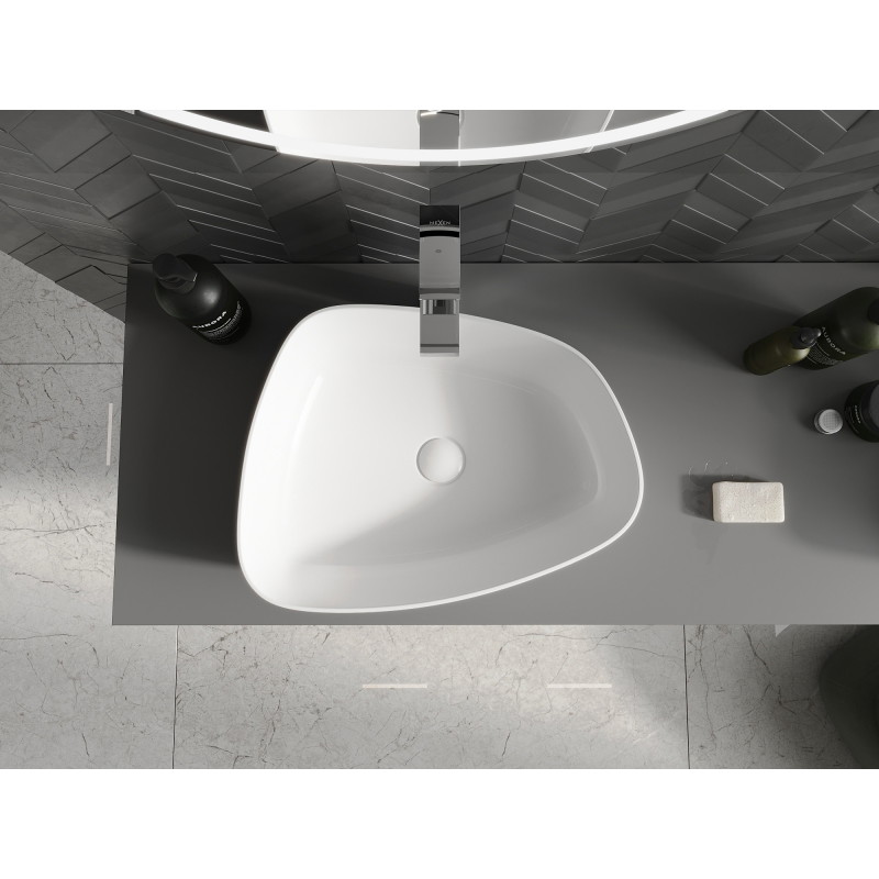 Mexen Ono lavabo à poser en composite 51 x 39 cm, blanc - 23045101