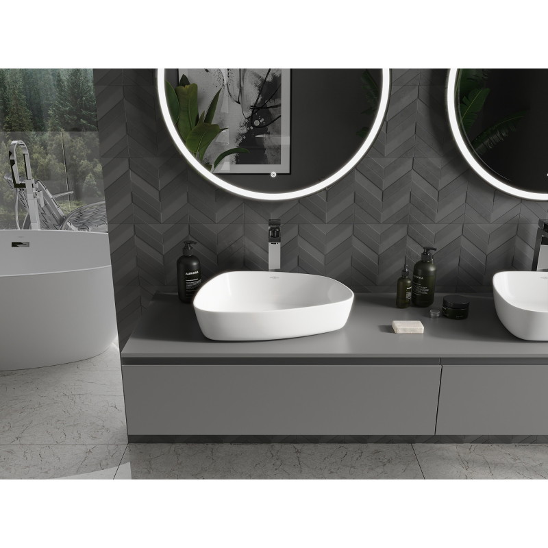 Mexen Ono lavabo à poser en composite 51 x 39 cm, blanc - 23045101