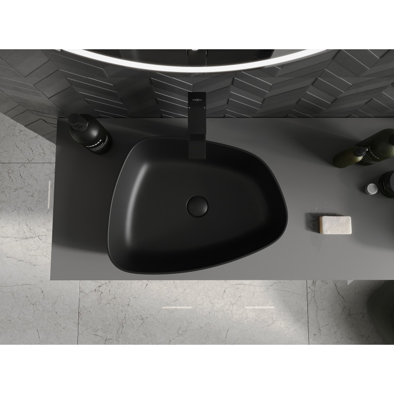 Mexen Ono lavabo à poser en composite 51 x 39 cm, noir - 23045171