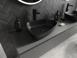 Mexen Ono lavabo à poser en composite 51 x 39 cm, noir - 23045171