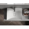 Mexen Poli lavabo à poser en conglomérat 1/O 60 x 48 cm, blanc - 23026001