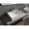 Mexen Poli lavabo à poser en conglomérat 1/O 60 x 48 cm, blanc - 23026001