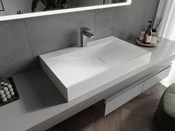 Mexen Poli lavabo à poser en composite 1/O 80 x 48 cm, blanc - 23028001