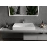 Mexen Poli lavabo à poser en conglomérat 1/O 80 x 48 cm, blanc - 23028001