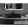 Mexen Poli lavabo de comptoir en conglomérat 1/O 80 x 48 cm, noir - 23028071