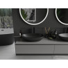Mexen Nora lavabo de comptoir en composite 60 x 36 cm, noir - 23056071