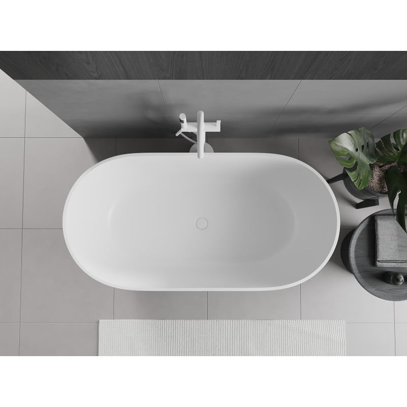 Mexen Rimini baignoire autoportante en conglomérat 150 x 75 cm, blanc mat - 57241507500