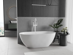Mexen Rimini baignoire autonome en conglomérat 150 x 75 cm, Blanc mat - 57241507500