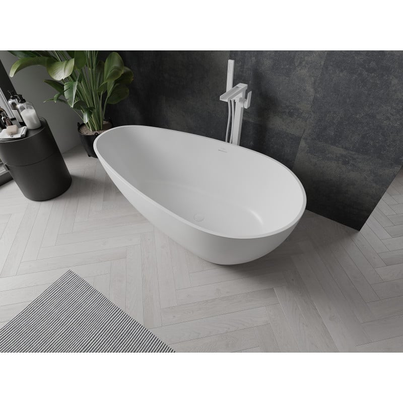 Mexen Palermo baignoire autoportante en conglomérat 150 x 78 cm, blanc mat - 57211507800