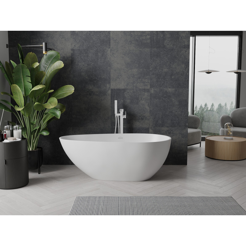 Mexen Palermo baignoire autoportante en conglomérat 150 x 78 cm, blanc mat - 57211507800