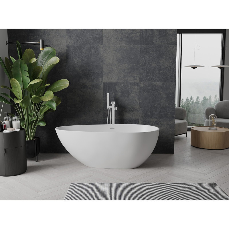 Mexen Palermo baignoire îlot en conglomérat 150 x 78 cm, blanc mat - 57211507800