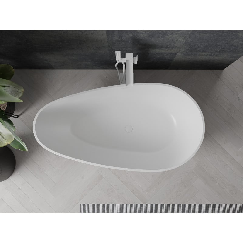 Mexen Palermo baignoire autoportante en conglomérat 150 x 78 cm, blanc mat - 57211507800