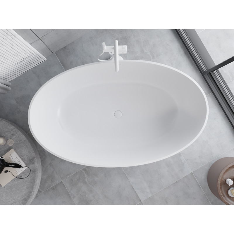 Mexen Parma baignoire autoportante en composite 160 x 95 cm, blanc mat - 57231609500