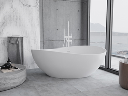 Mexen Parma baignoire autonome en conglomérat 160 x 95 cm, Blanc mat - 57231609500