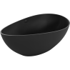 Mexen Parma baignoire autonome en conglomérat 160 x 95 cm, Noir mat - 57231609570