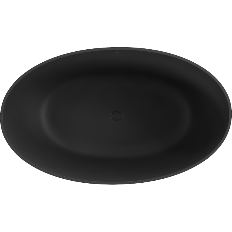 Mexen Parma baignoire autoportante en conglomérat 160 x 95 cm, noir mat - 57231609570