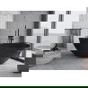 Mexen Parma baignoire autonome en conglomérat 160 x 95 cm, Noir mat - 57231609570