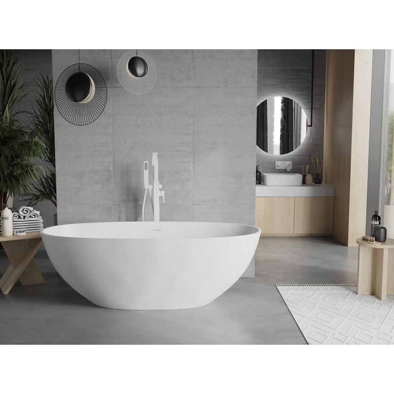 Mexen Bari baignoire autoportante en composite 165 x 75 cm, blanc mat - 57221657500
